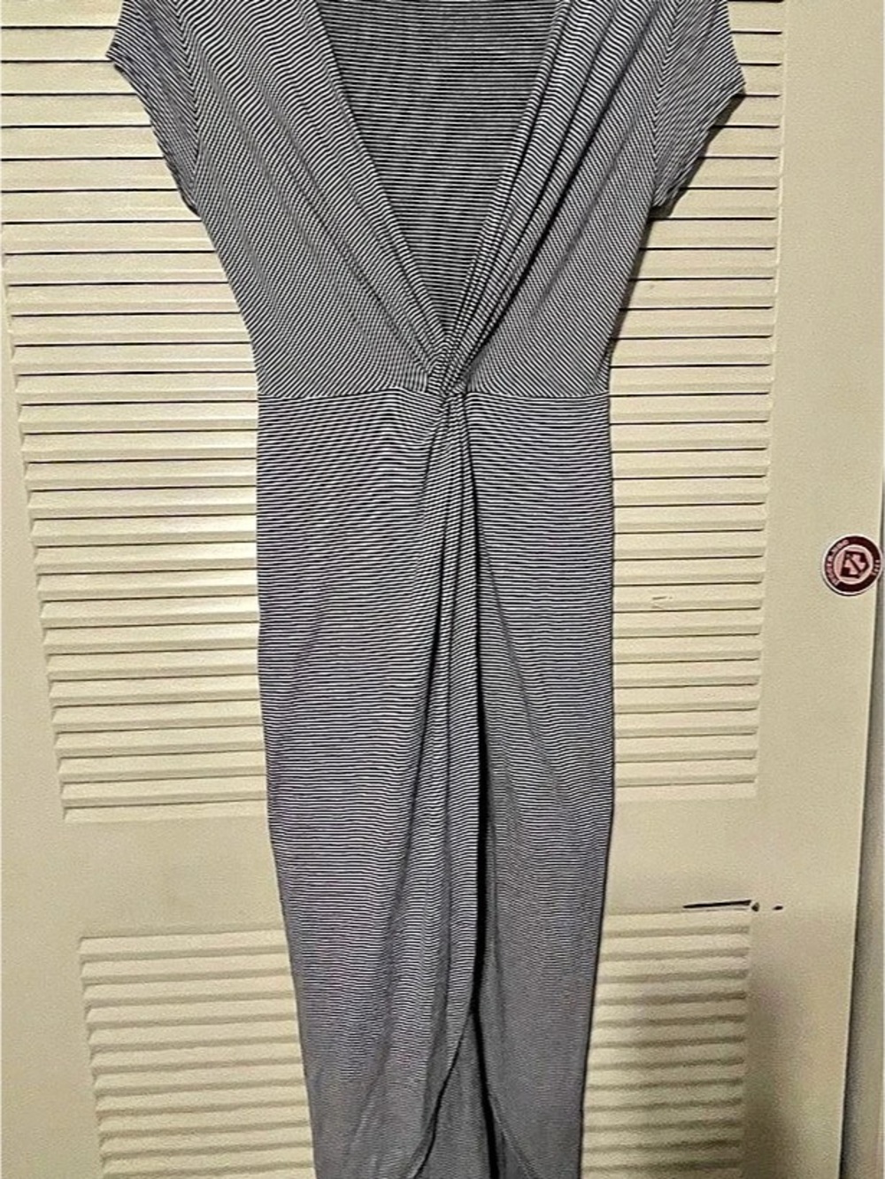 Rolla Coster Striped Maxi Dress in Black & White Size Large